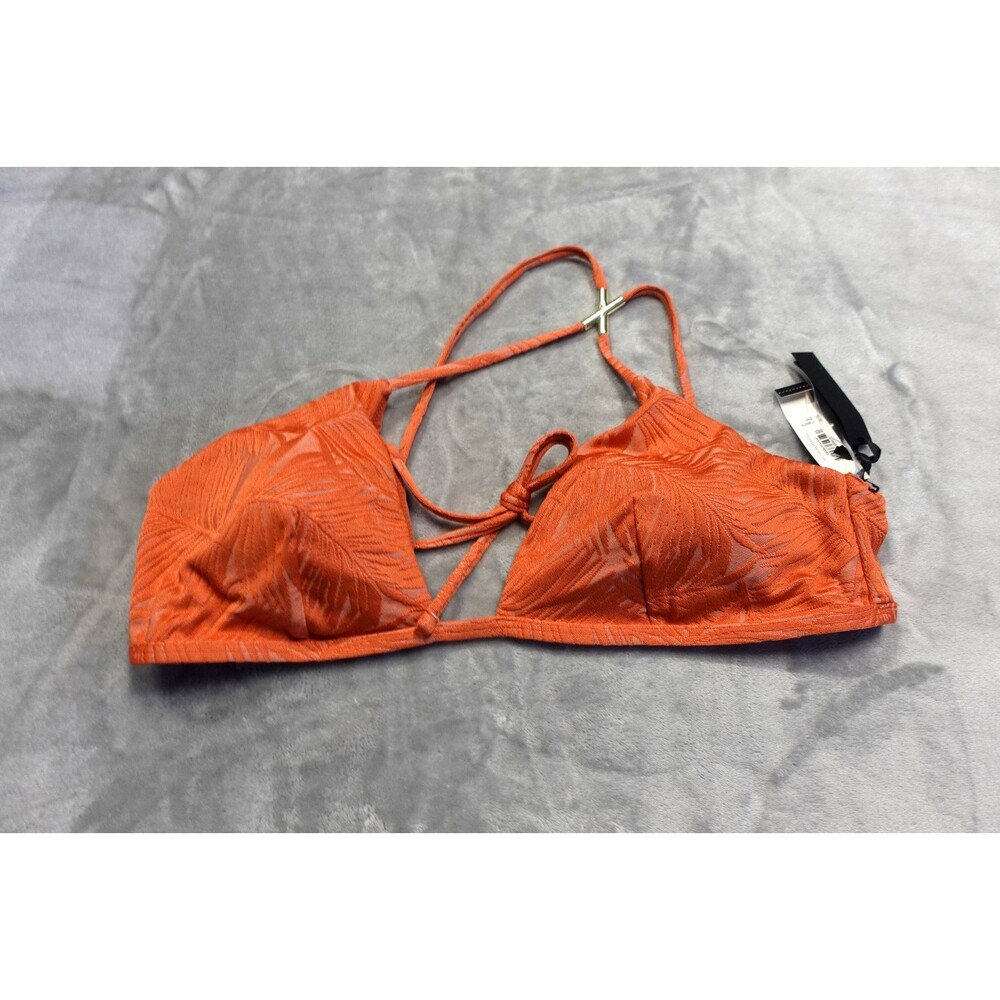 Victoria's Secret XXL Burnt Orange Archives Sexy Straps One Shoulder Bikini Top